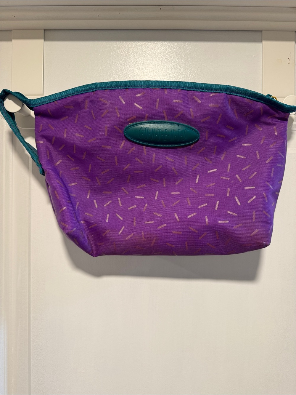 Vintage 90s Contents by Rubbermaid Purple Confetti Makeup Bag